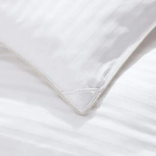 Luxurious White Solid Heavy Weight  Goose Feathers Down Comforter The Luxe Loft