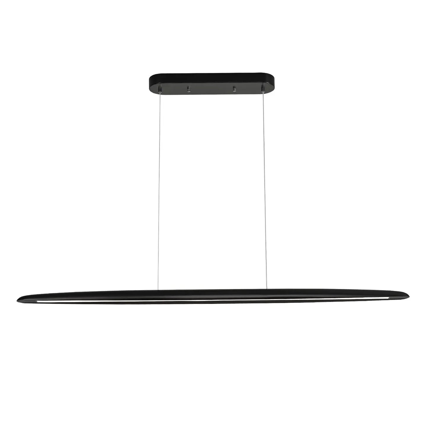 39" Wood Linear Pendant Light LED Dimmable Hanging Light Fixture Dinning Room Light Island Lights 24w for Dining Room Kitchen Island Bar Walnut Color The Luxe Loft