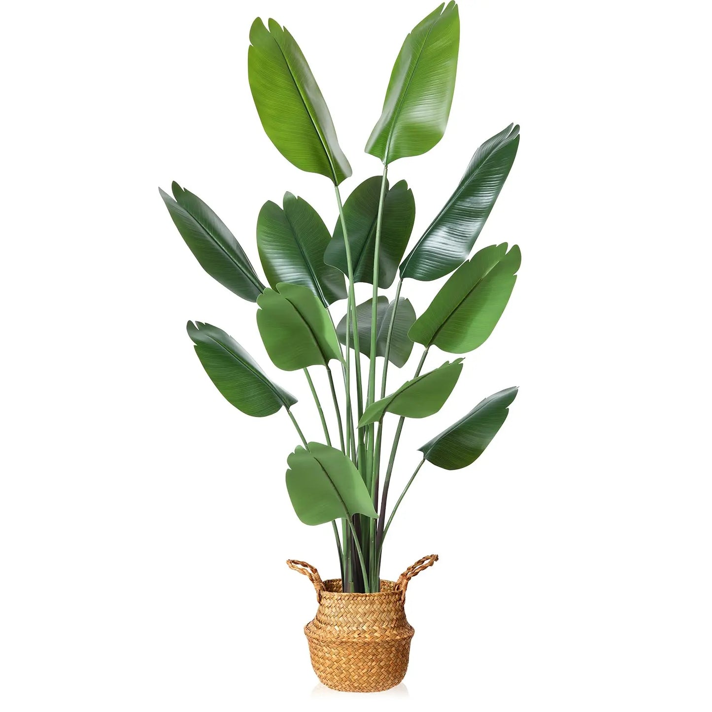 4FT Artificial Bird of Paradise Plant,  Realistic Faux Tree 2Pack The Luxe Loft