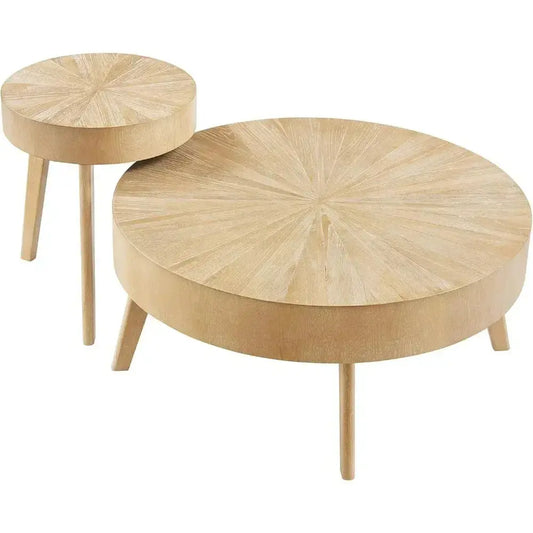 2-piece solid wood coffee table - Image #1