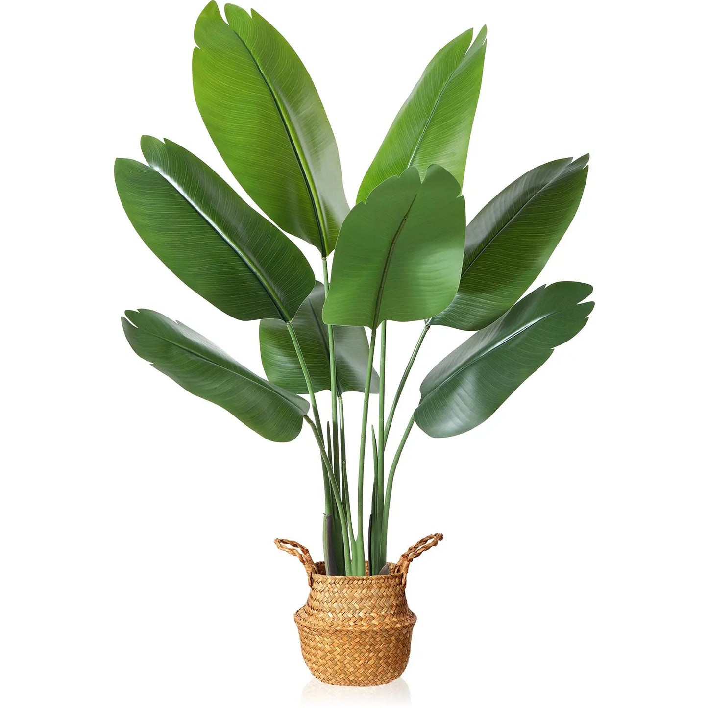 4FT Artificial Bird of Paradise Plant,  Realistic Faux Tree 2Pack The Luxe Loft