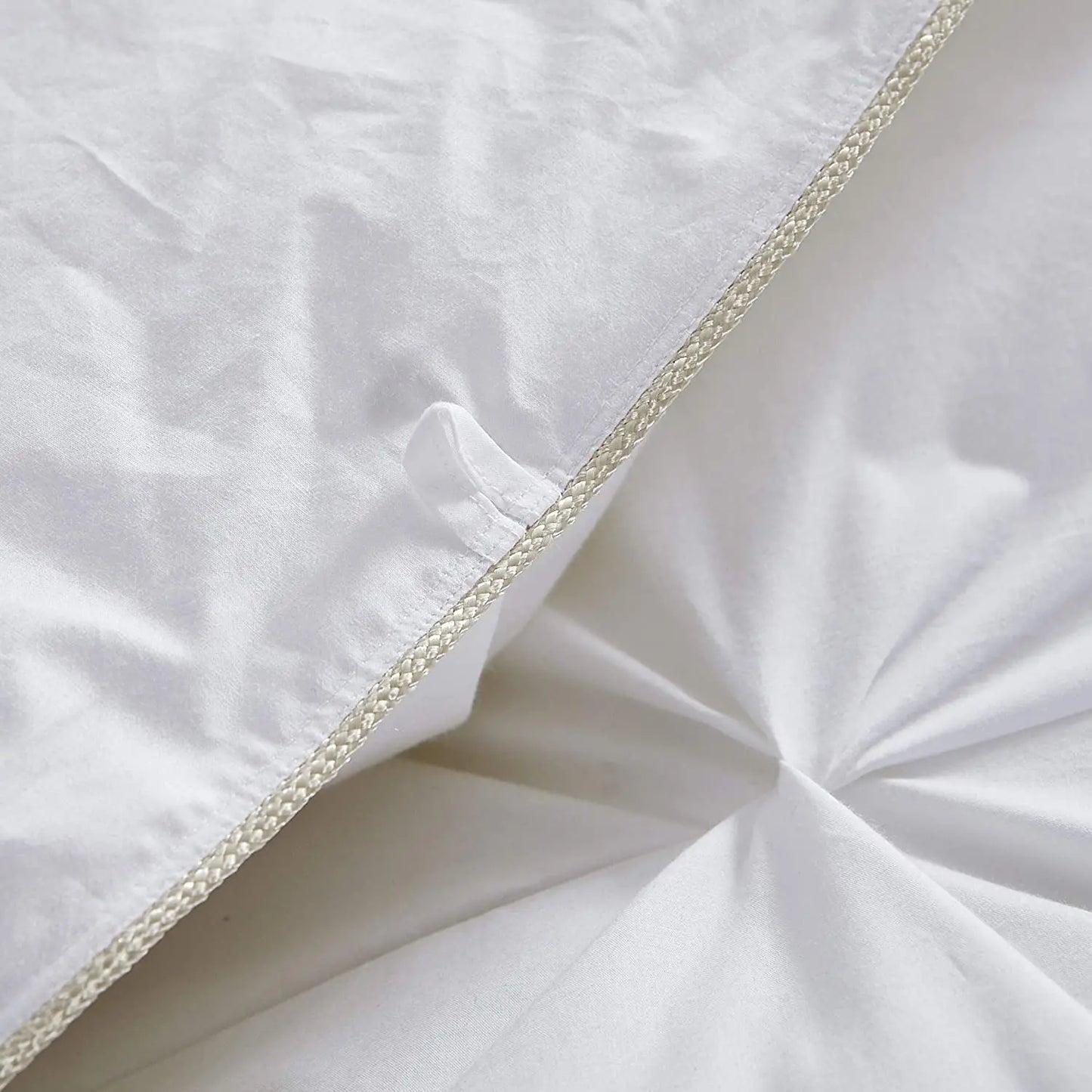 Luxurious White Solid Heavy Weight  Goose Feathers Down Comforter The Luxe Loft