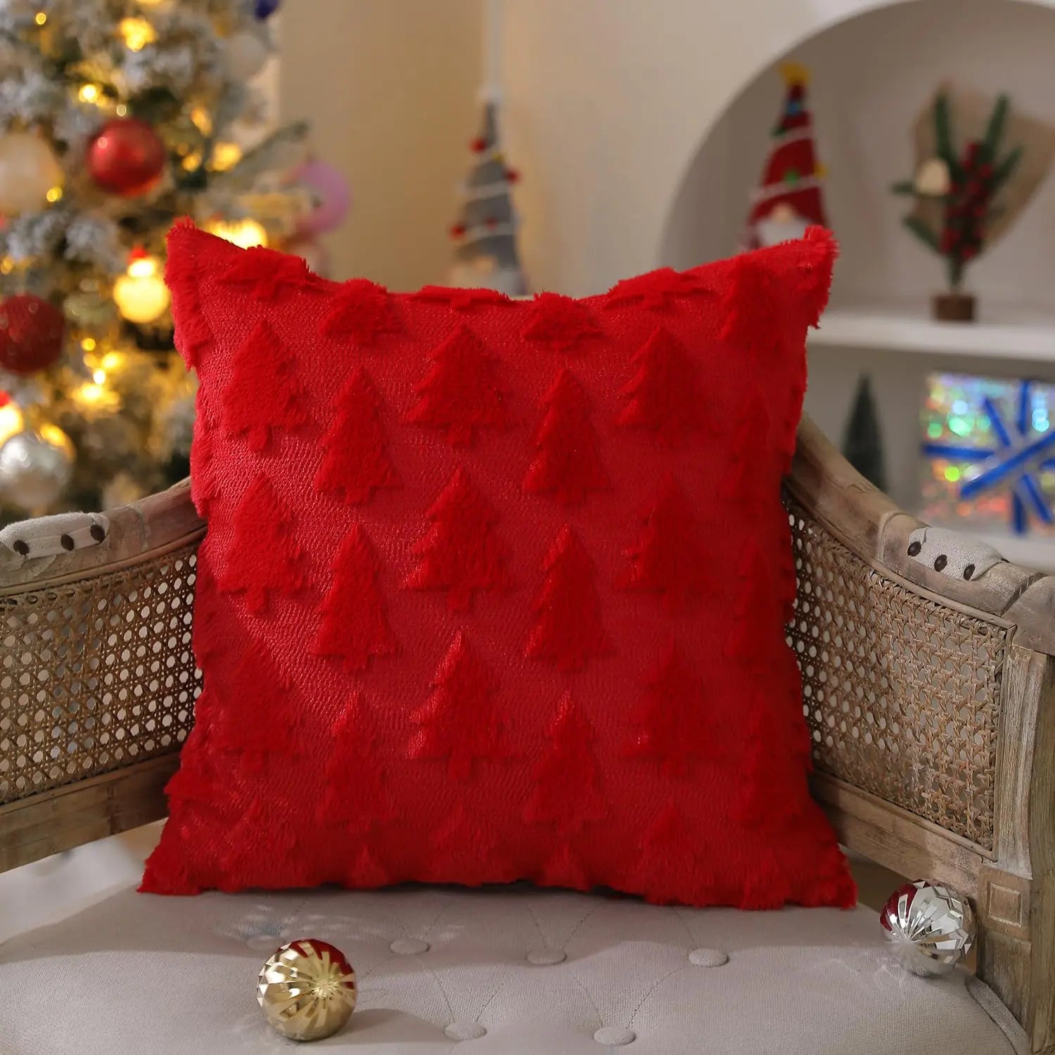 Christmas Tree Pillow Covers 18x18 inch Set of 2 The Luxe Loft