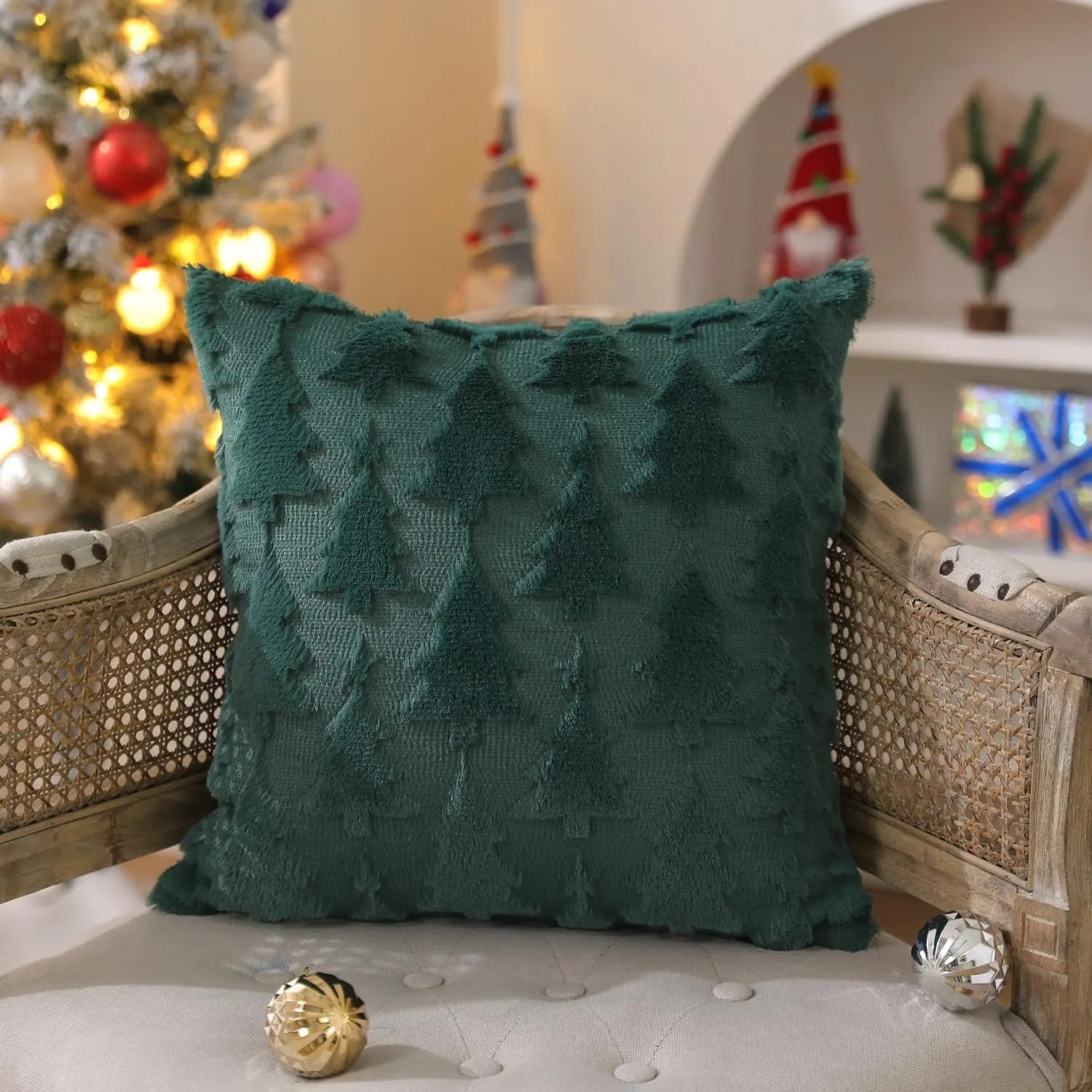 Christmas Tree Pillow Covers 18x18 inch Set of 2 The Luxe Loft