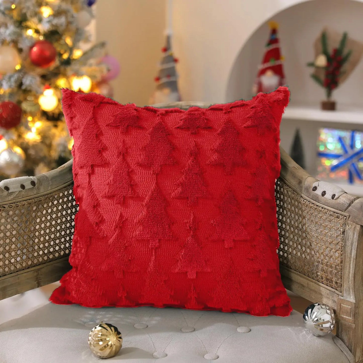 Christmas Tree Pillow Covers 18x18 inch Set of 2 The Luxe Loft