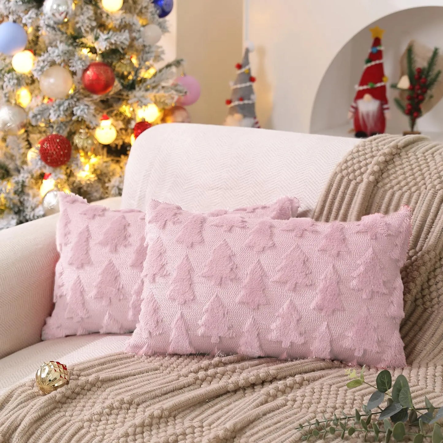 Christmas Tree Pillow Covers 18x18 inch Set of 2 The Luxe Loft