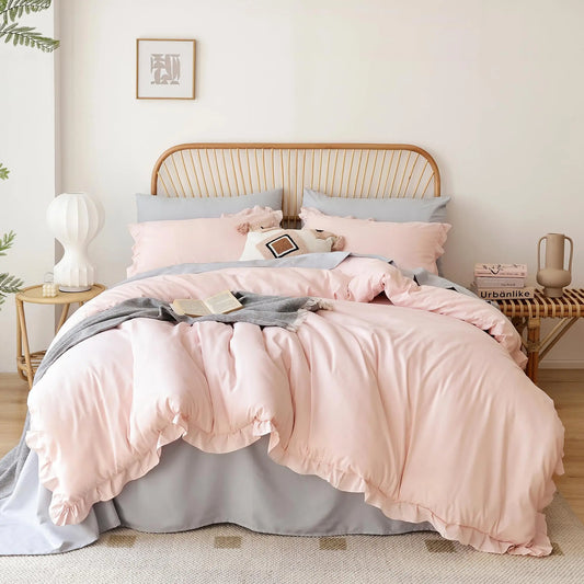 Queen Size Comforter Blush Pink Comforter Set Set 3PCS The Luxe Loft