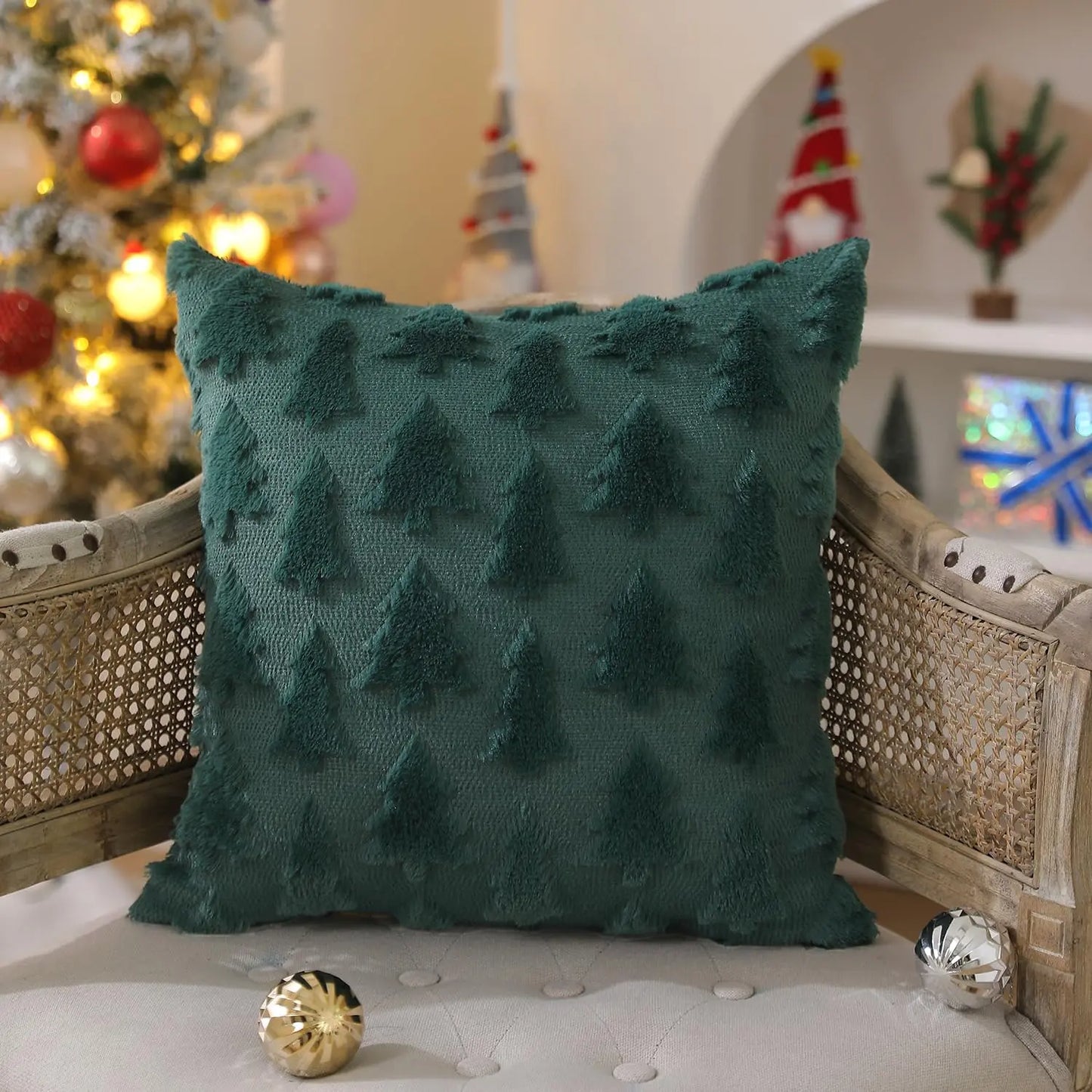 Christmas Tree Pillow Covers 18x18 inch Set of 2 The Luxe Loft