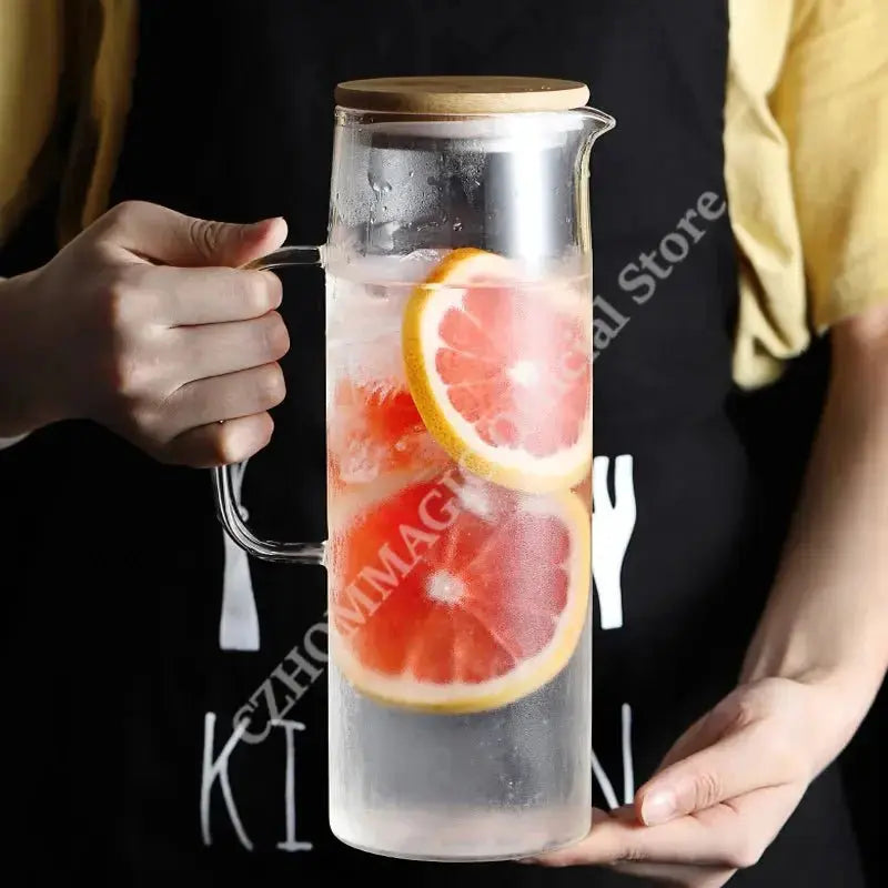 1.7L Glass Water Pitcher with Handle - The Luxe Loft