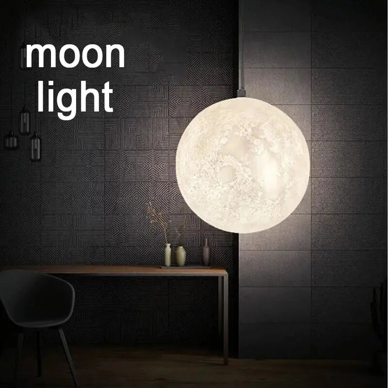 LED Moon Pendant Light theluxeloft