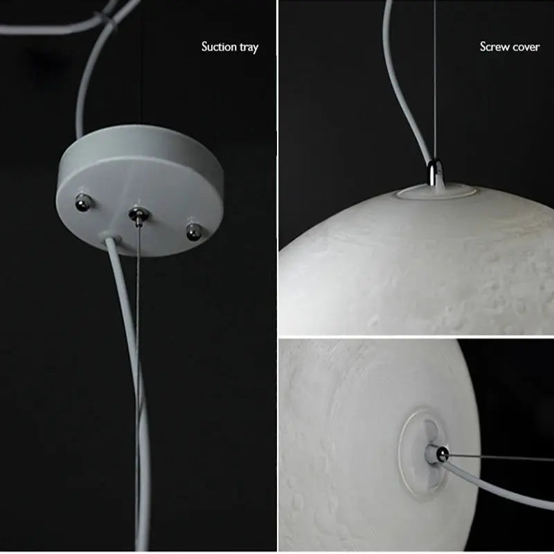 LED Moon Pendant Light theluxeloft