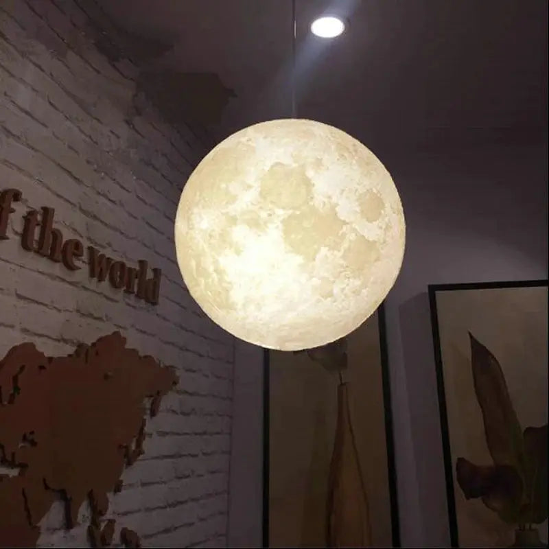 LED Moon Pendant Light theluxeloft