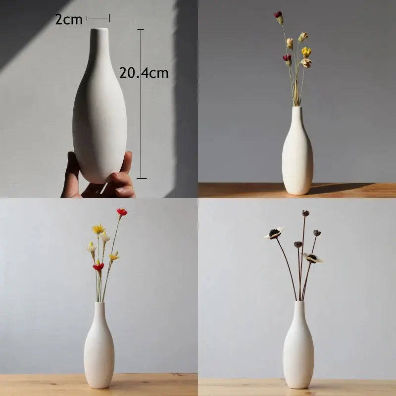 White Ceramic Vase theluxeloft