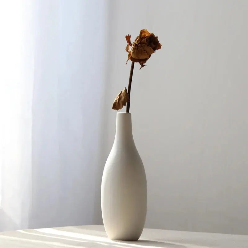 White Ceramic Vase theluxeloft