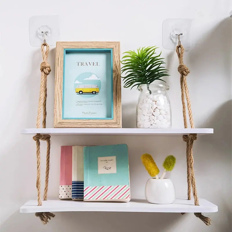 Wooden Rustic Floating Shelf theluxeloft