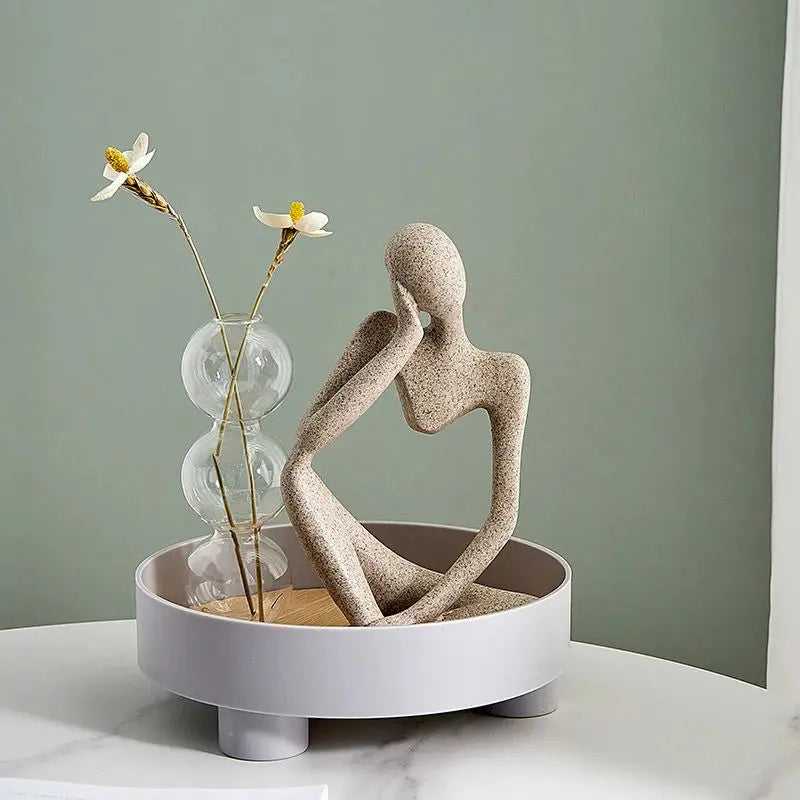 Modern Art Thinker Statue Resin Sculpture theluxeloft