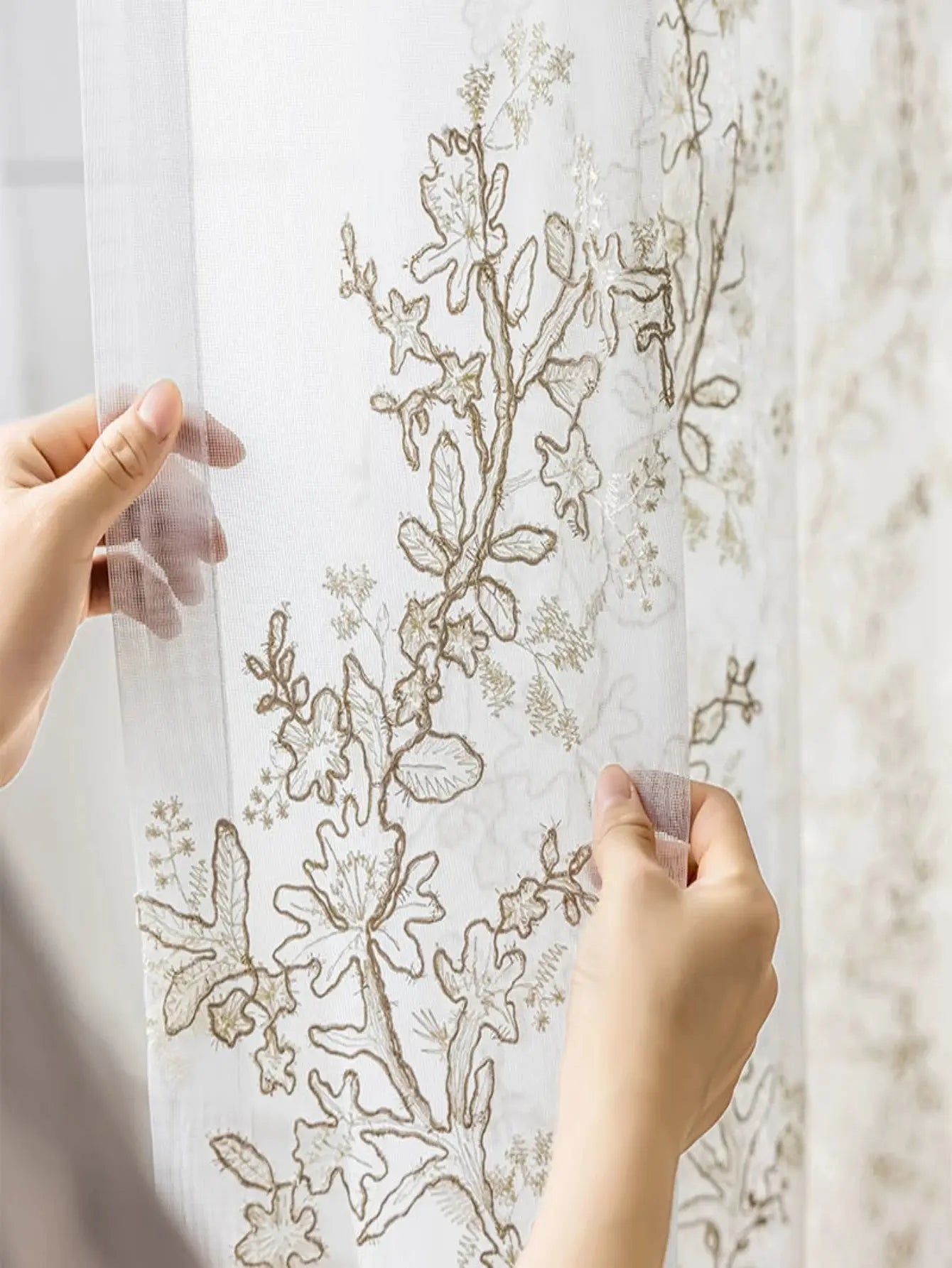 Embroidered White Curtains The Luxe Loft