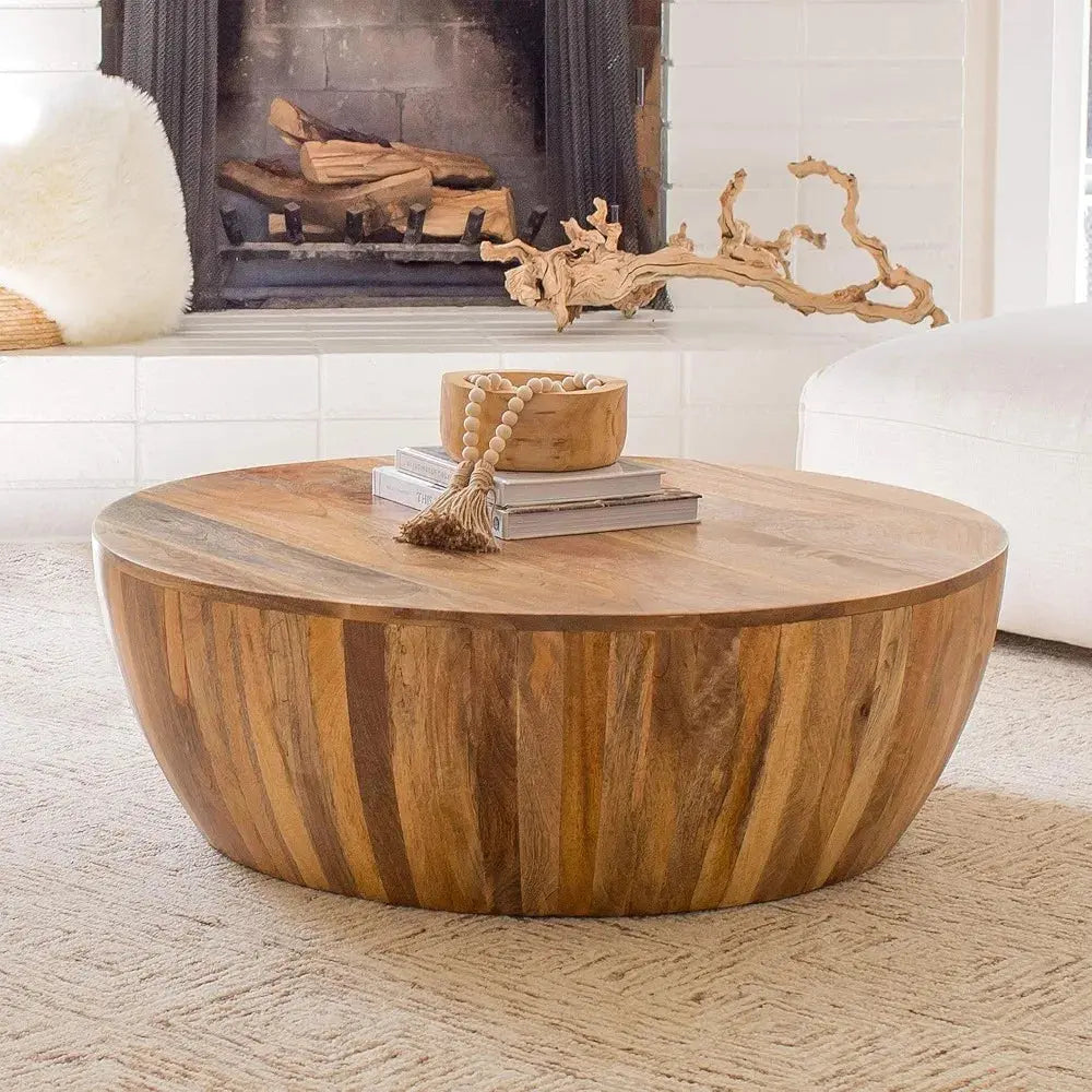 Kiln-dried mango wood coffee table The Luxe Loft