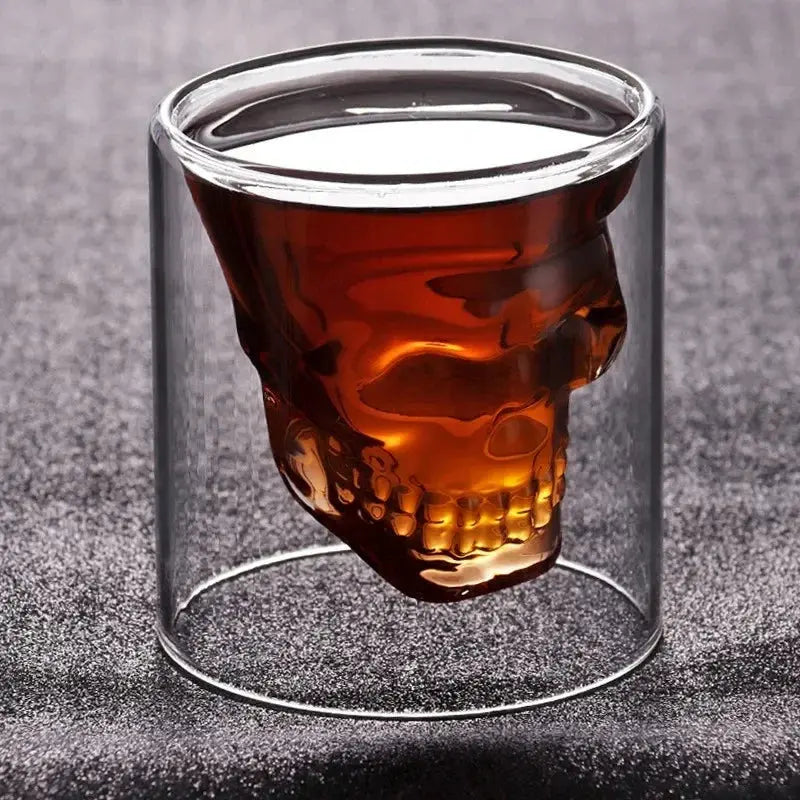 Classical Skull Shape Crystal Glass theluxeloft