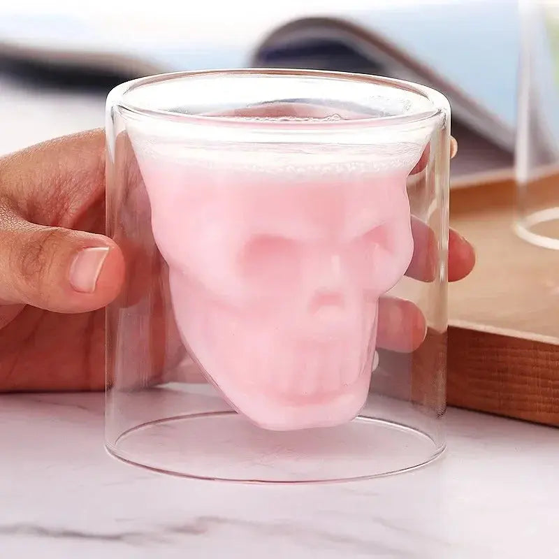 Classical Skull Shape Crystal Glass theluxeloft