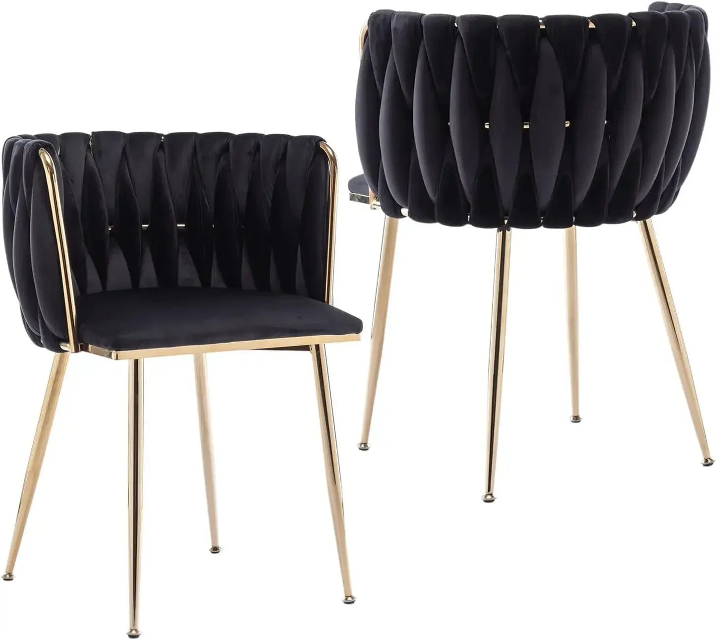 Modern Velvet Dining Chair with Gold Metal Legs, Set of 4 Luxury Tufted Dining Chairs for Living Room, Bedroom, Kitchen The Luxe Loft