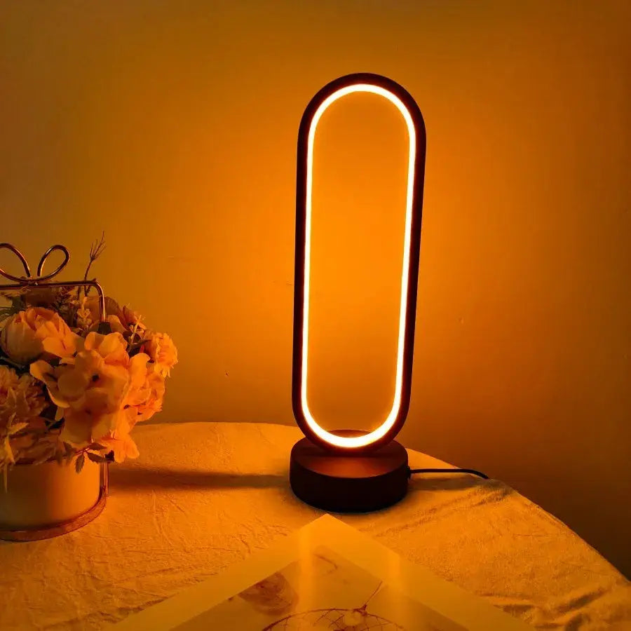 LED Ring Bedside Lamp theluxeloft