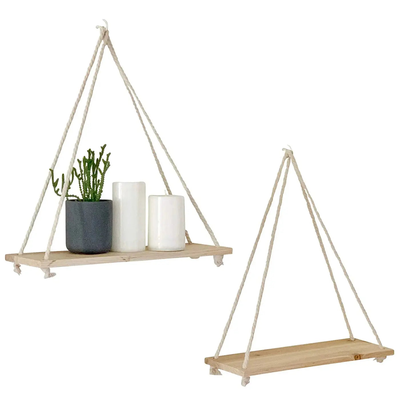 Premium Wood Swing Floating Shelves theluxeloft