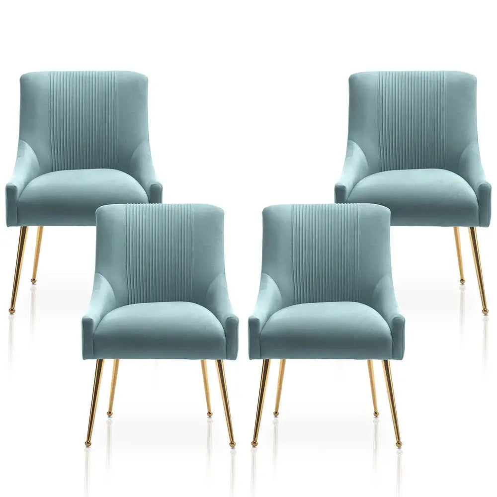 Modern Velvet Dining Chairs Set of 4 The Luxe Loft