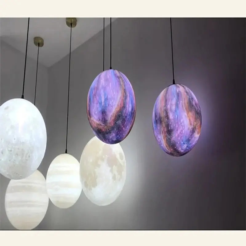 LED Moon Pendant Light theluxeloft