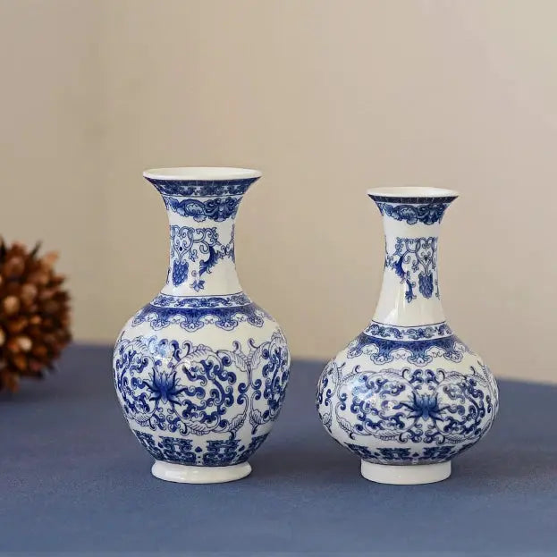 Blue and White Ceramic Vase theluxeloft