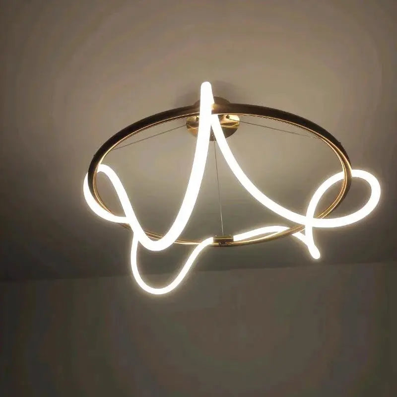 Post-Modern Abstract Shape Chandelier theluxeloft