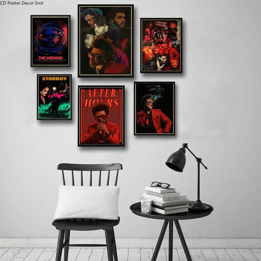 Rapper The Weeknd Retro Poster theluxeloft