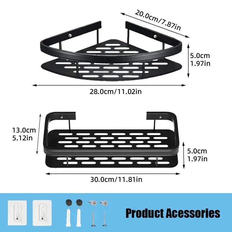 Bathroom Shelf No Drill Organizer Rack theluxeloft