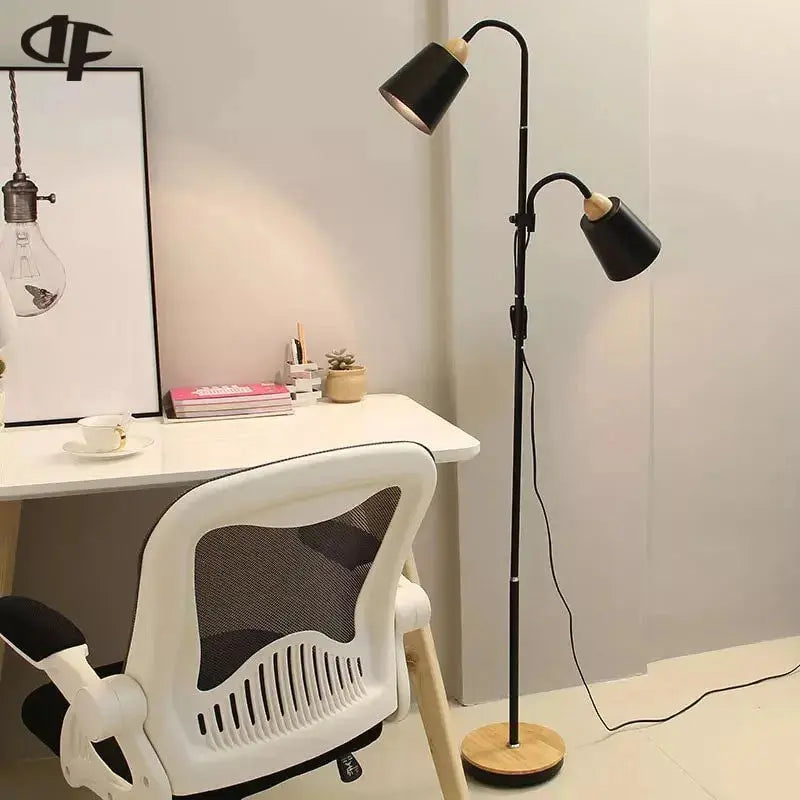 Adjustable Wooden Floor Lamp theluxeloft