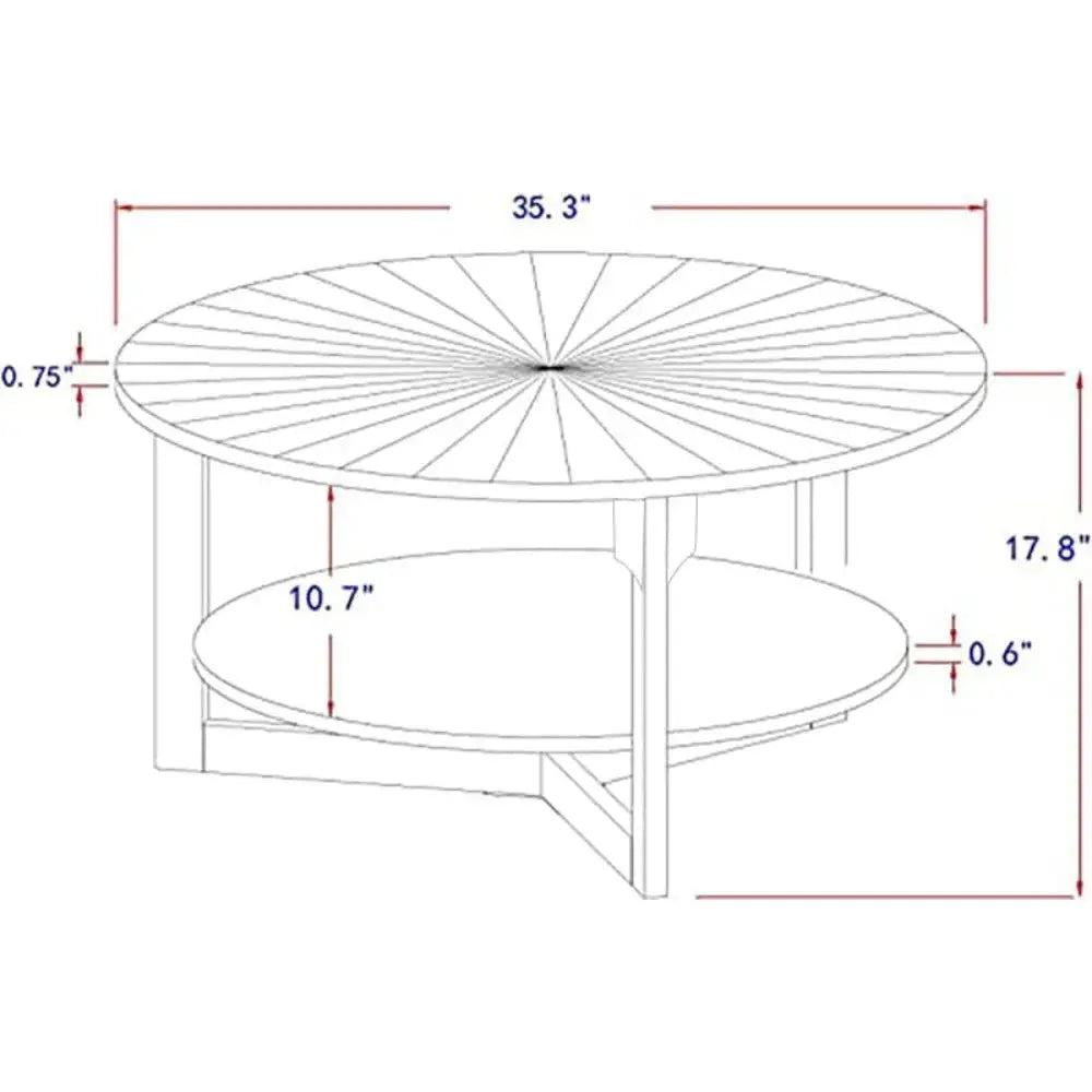 Wood Round Coffee Table The Luxe Loft