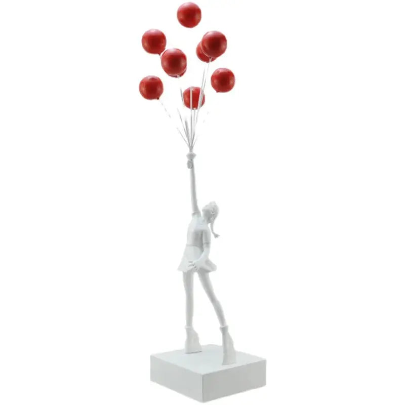 58cm Banksy Flying Balloons Girl Sculpture theluxeloft