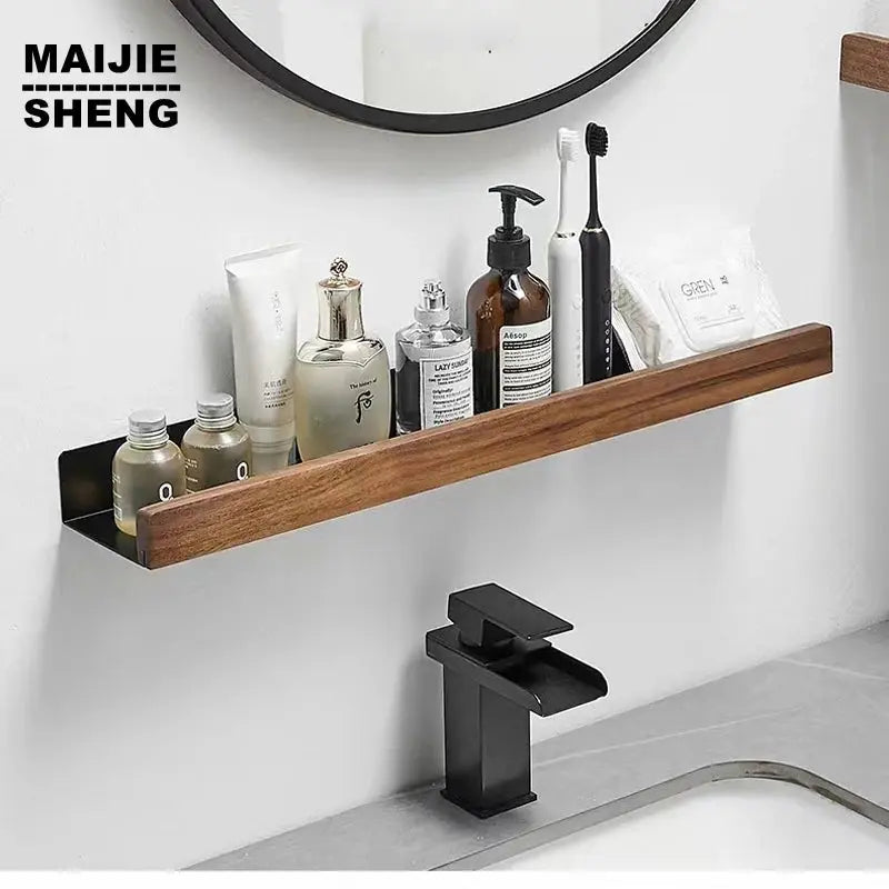 Nordic Style Wooden Wall Shelf theluxeloft