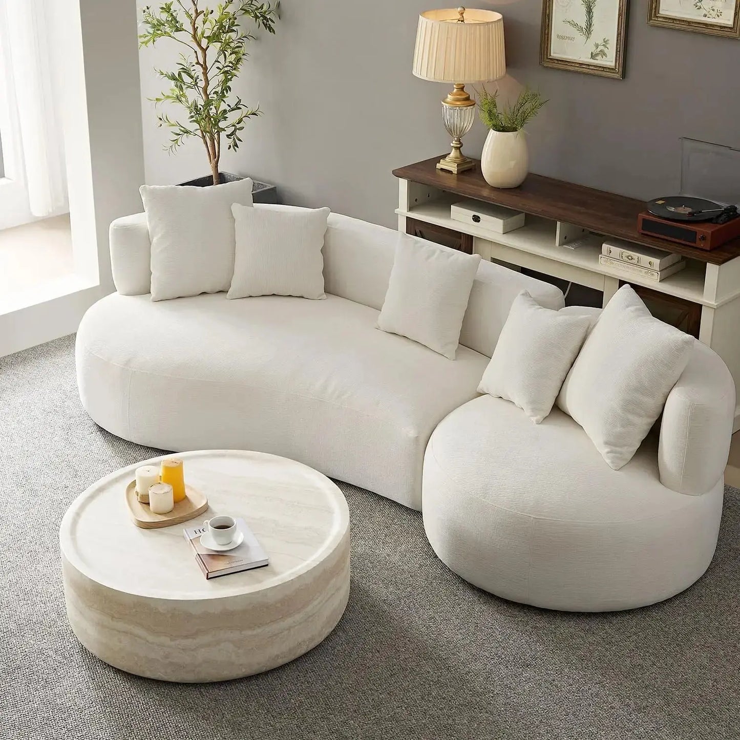 Round Wood Coffee Table The Luxe Loft