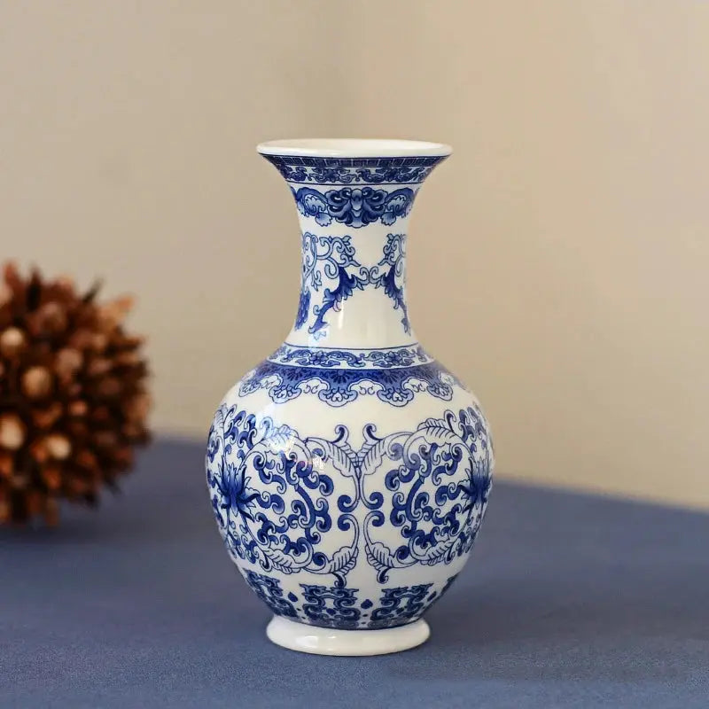 Blue and White Ceramic Vase theluxeloft