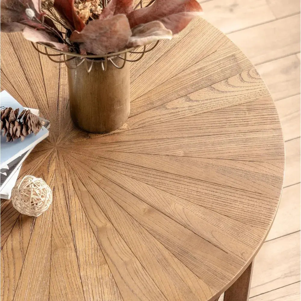 Wood Round Coffee Table The Luxe Loft