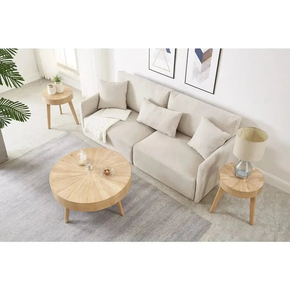 2-piece solid wood coffee table The Luxe Loft