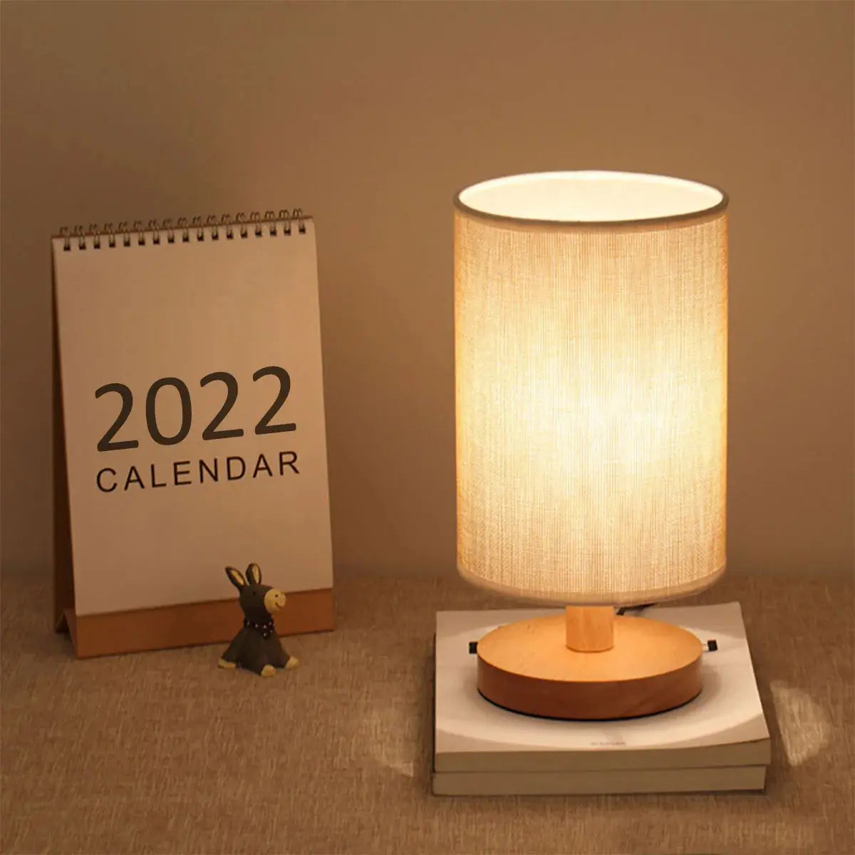 Cylinder Wooden Table Lamp theluxeloft