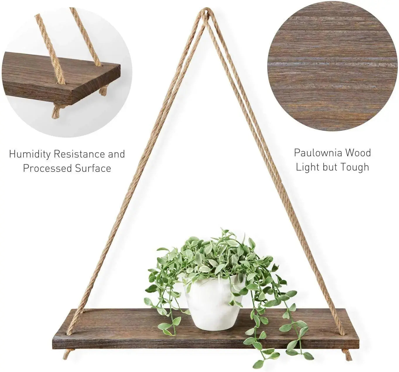 Premium Wood Swing Floating Shelves theluxeloft