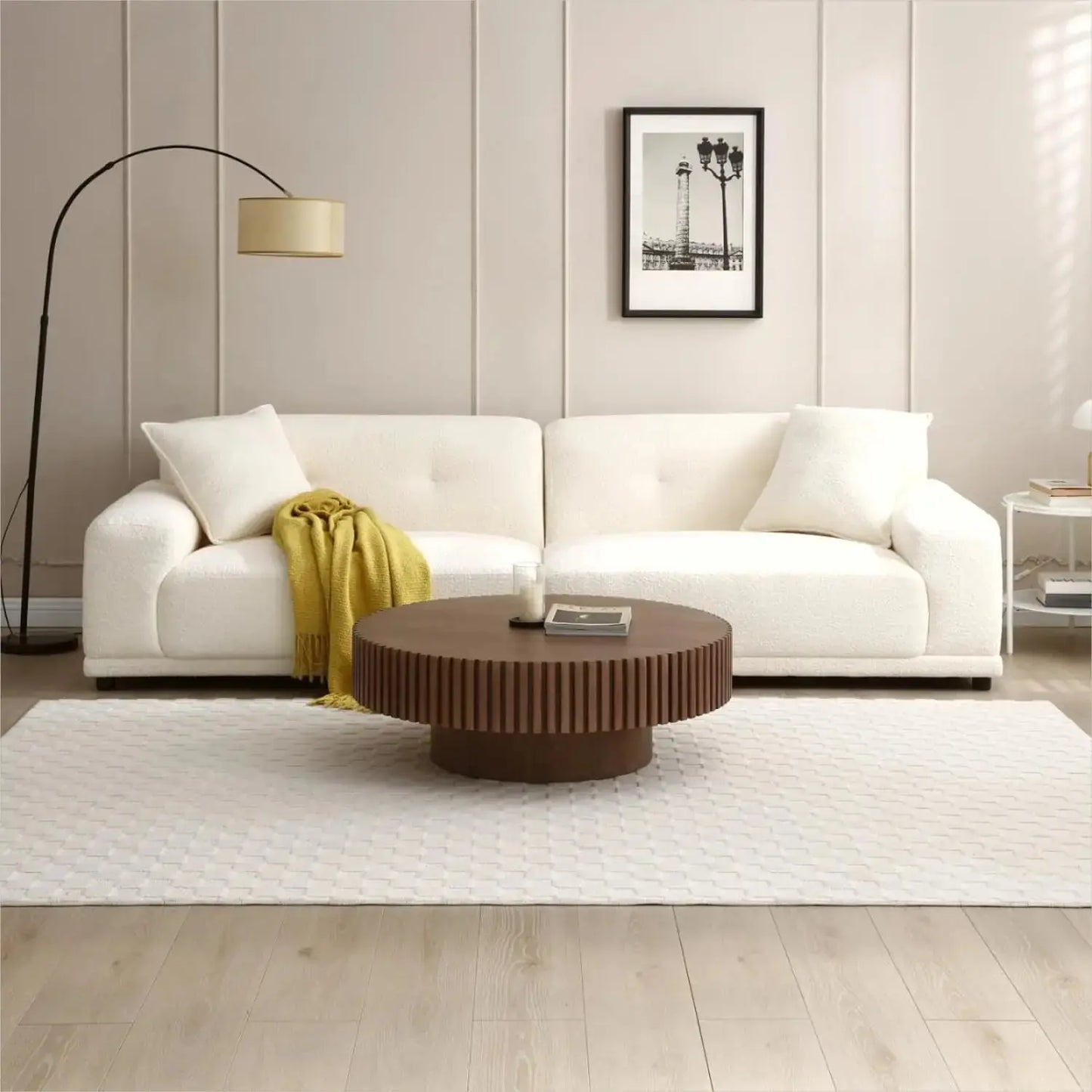 Round Wood Coffee Table The Luxe Loft