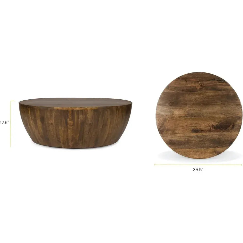 Kiln-dried mango wood coffee table The Luxe Loft