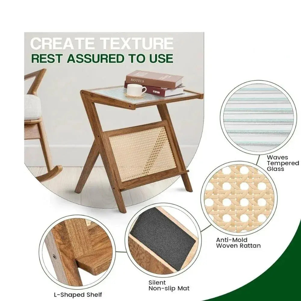 Bamboo Rattan Eco-Friendly Coffee Table theluxeloft