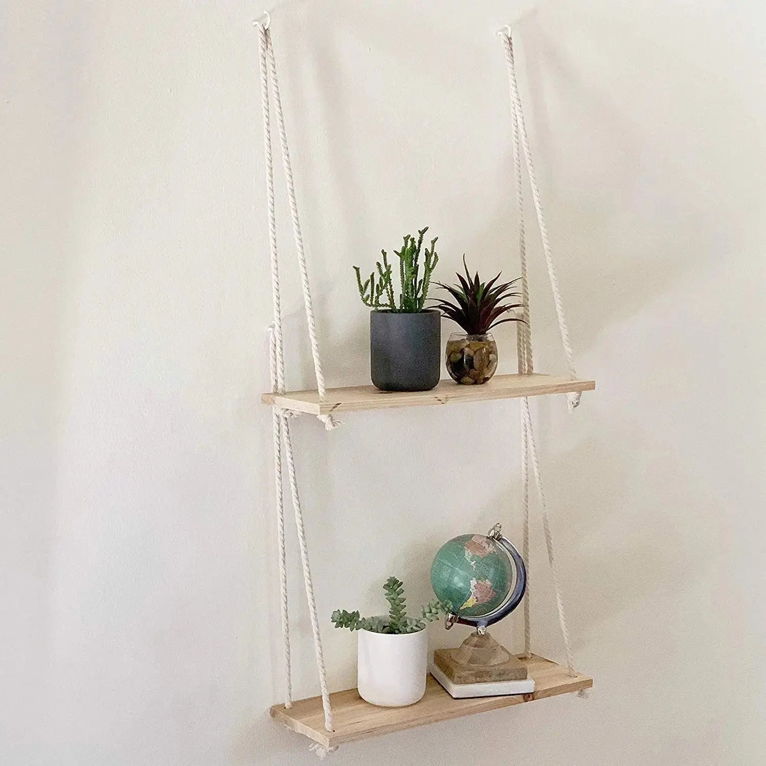 Premium Wood Swing Floating Shelves theluxeloft