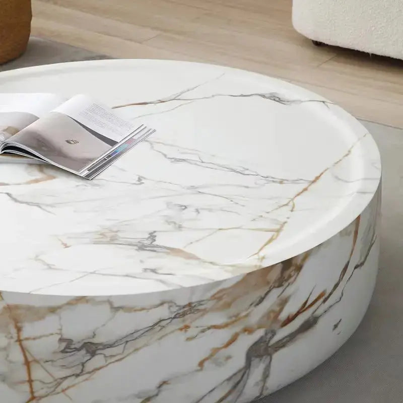 Wabi Sand wind travertine coffee table The Luxe Loft