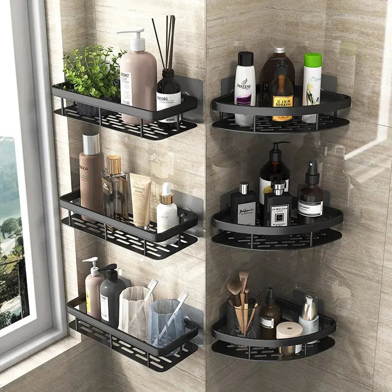 Bathroom Shelf No Drill Organizer Rack theluxeloft