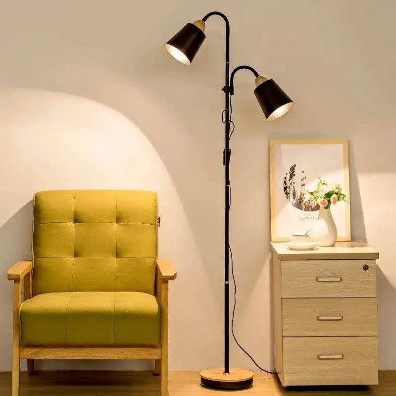 Adjustable Wooden Floor Lamp theluxeloft